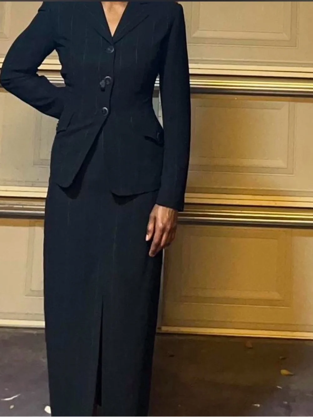 Jones New York Black Pinstripe Blazer - Picture 2 of 6